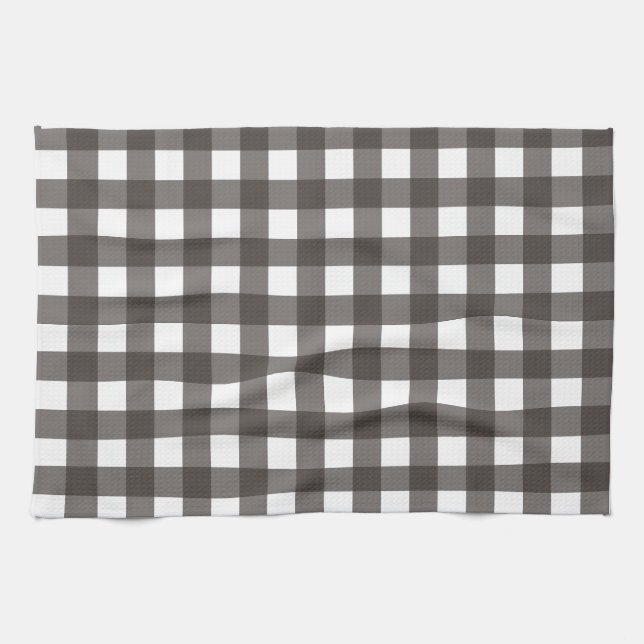 Vichy Gris anthrazit Geschirrtuch (Horizontal)