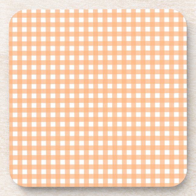 Vichy Hellorange Getränkeuntersetzer (Vorderseite)