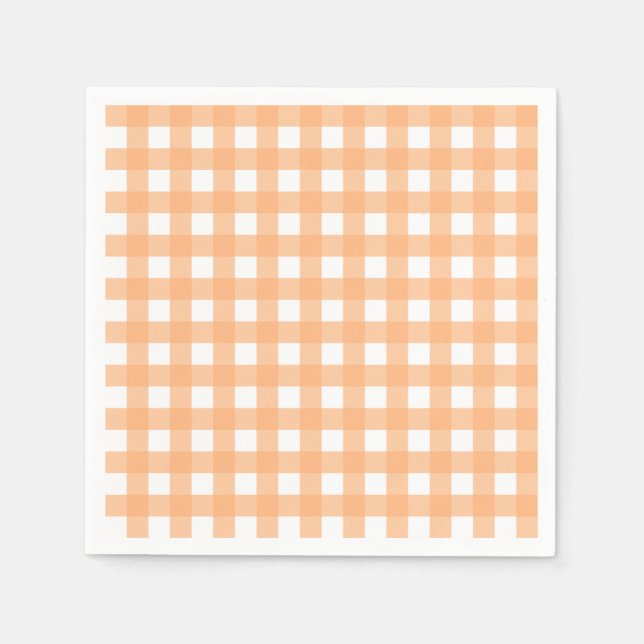 Vichy Hellorange Serviette (Vorderseite)