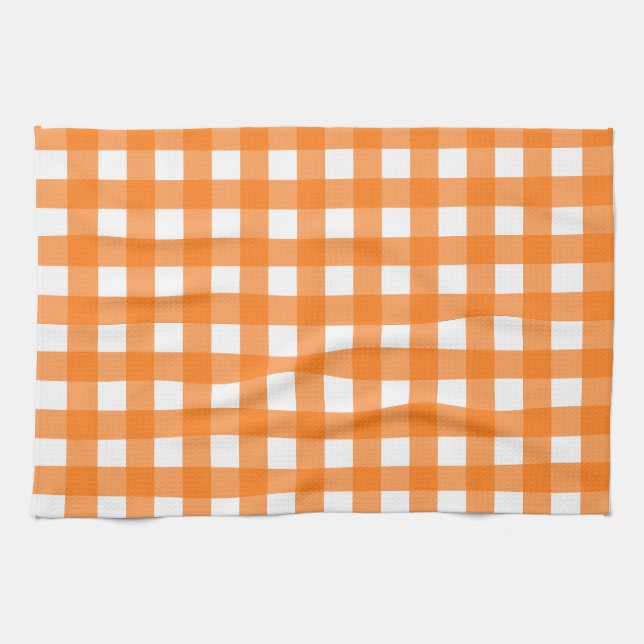 Vichy Orange Geschirrtuch (Horizontal)