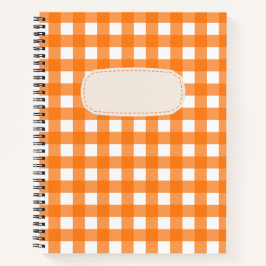 Vichy Orange Notizbuch