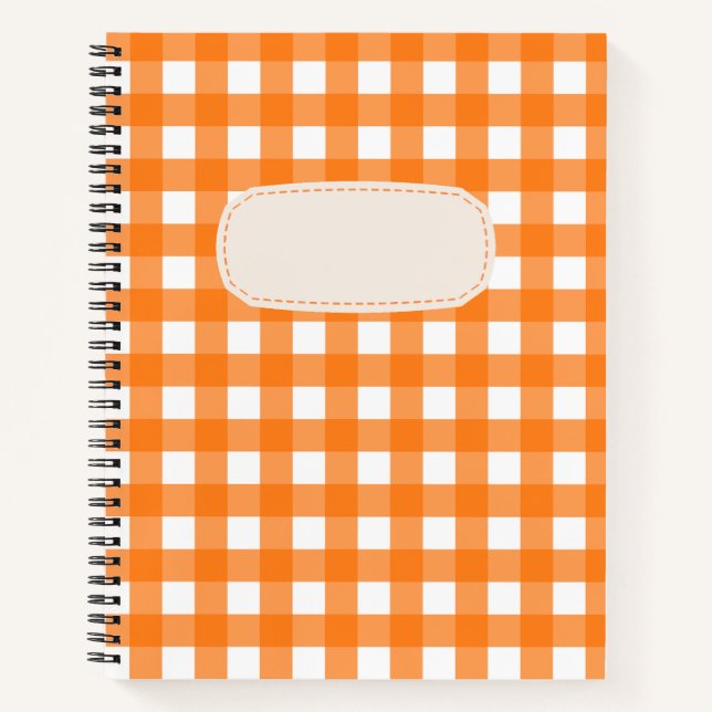 Vichy Orange Notizbuch (Vorderseite)