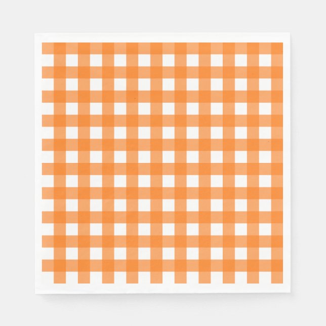 Vichy Orange Serviette (Vorderseite)