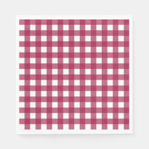 Vichy Rouge Cerise Serviette