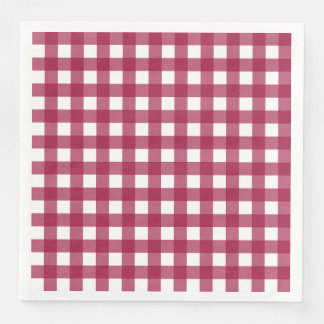 Vichy Rouge Cerise Serviette
