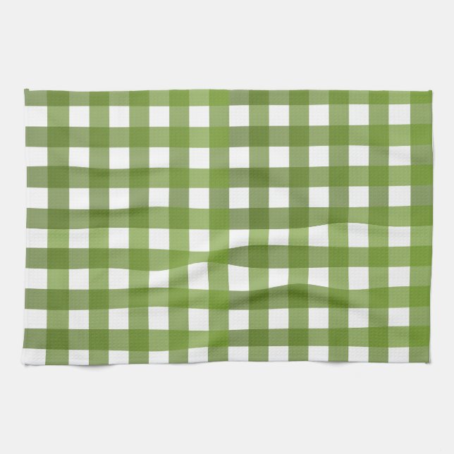 Vichy Vert Geschirrtuch (Horizontal)