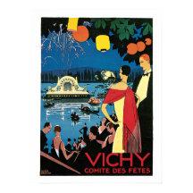 Vichy Vintage Französisches Reiseplakat