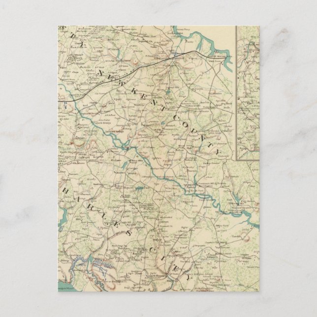 Vicinity Richmond, Va, Halbinsel Postkarte (Vorderseite)