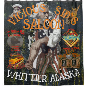 VICIOUS SID'S CASSOULET BAR WHITTIER ALASKA DUSCHVORHANG