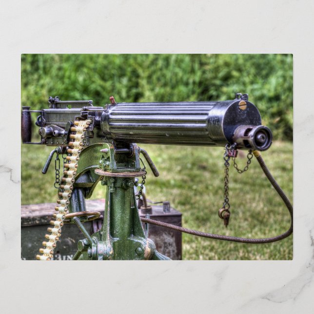 Vickers Machine Gun Folien Feiertagspostkarte (Vorderseite)