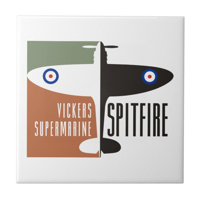 vickers supermarine Spitfire Fliese (Vorderseite)