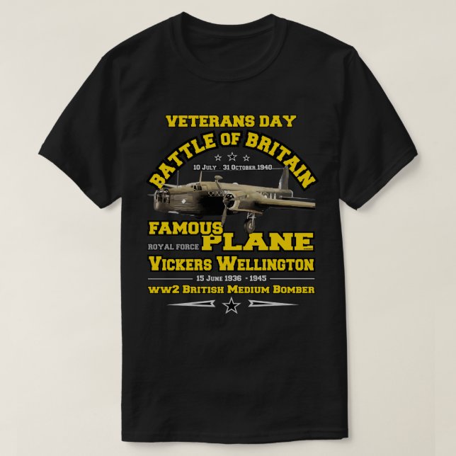 Vickers Wellington British Medium Bomber T-Shirt (Design vorne)