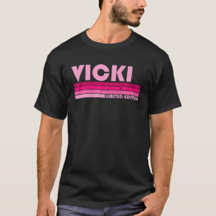 VICKI Name Personalisiert Retro Vintag 80er 90S Bi T-Shirt