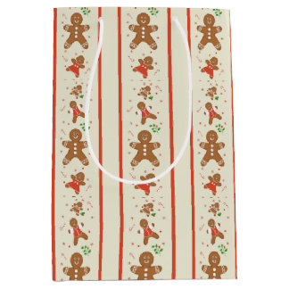 Vickie’s Gingerbread Parade-Cream Gift Bag Mittlere Geschenktüte
