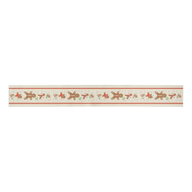 Vickie’s Gingerbread-Parade-Creme Ripsband (Vorderseite)