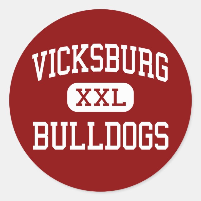 Vicksburg - Bulldogs - High - Vicksburg Michigan Runder Aufkleber (Vorderseite)