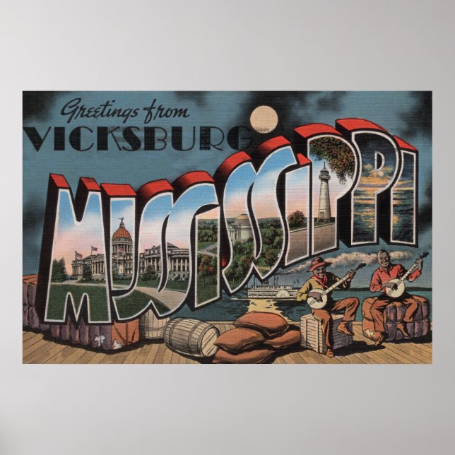 Vicksburg, Mississippi - Große Briefszenen Poster (Vorne)