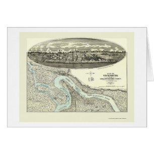 Vicksburg, panoramische Karte Mitgliedstaates -