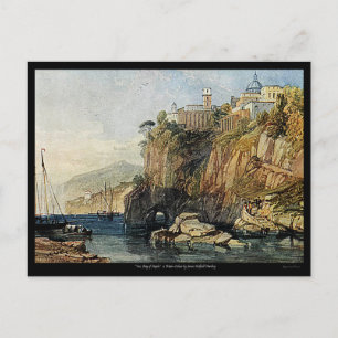 Vico, Golf von Neapel Aquarell-Gemälde Postkarte! Postkarte