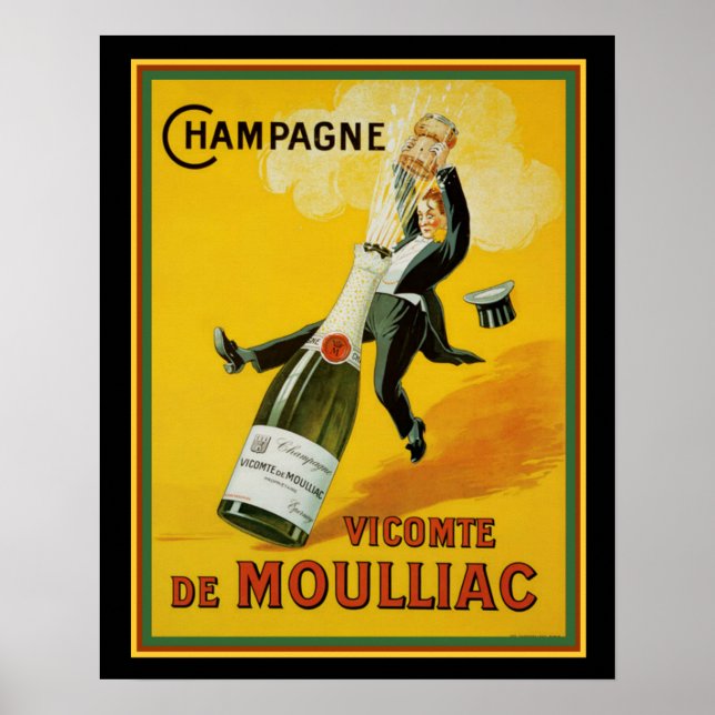 Vicomte de Moulliac Champagne 16 x 20 Poster (Vorne)