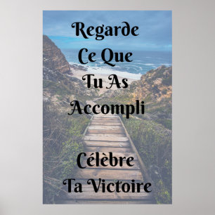 "Victoire" Affiche Citation Positive Poster