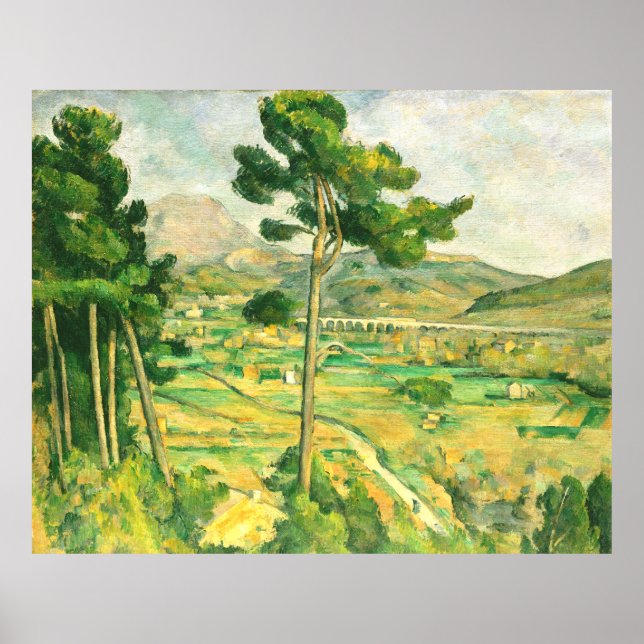 Victoire und Viadukt Paul Cezanne Poster (Vorne)