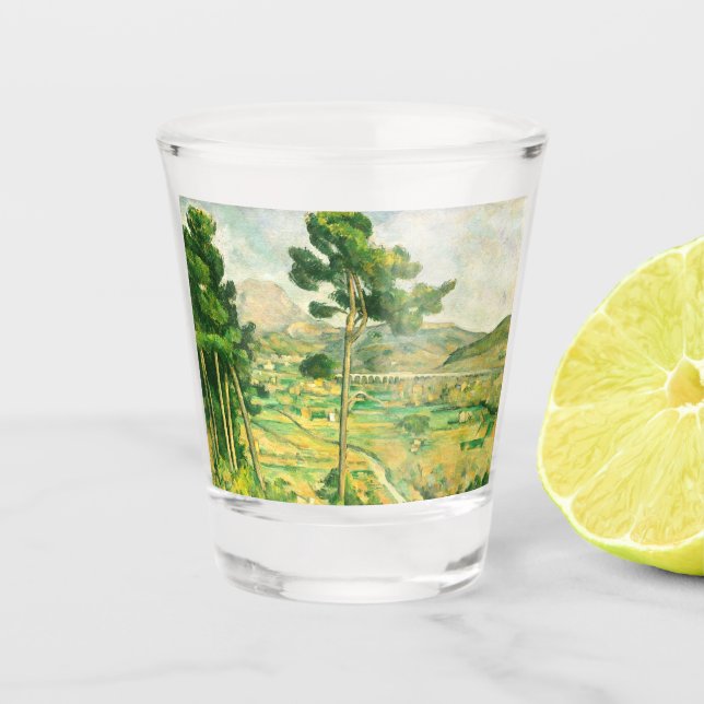 Victoire und Viadukt Paul Cezanne Schnapsglas (Vorderseite)