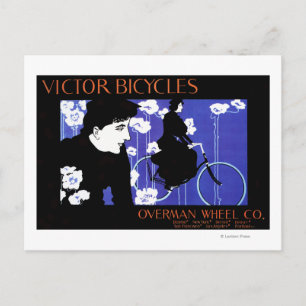 Victor Bicycles Overman Wheel Werbeplakat Postkarte