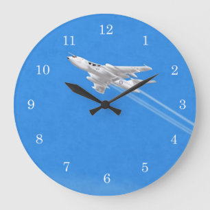 Victor Bomber Anti Flash White Große Wanduhr