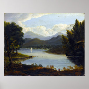 Victor de Grailly Hudson River Scene Poster