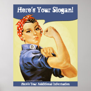 Victor Girl Rosie Riveter Custom Poster