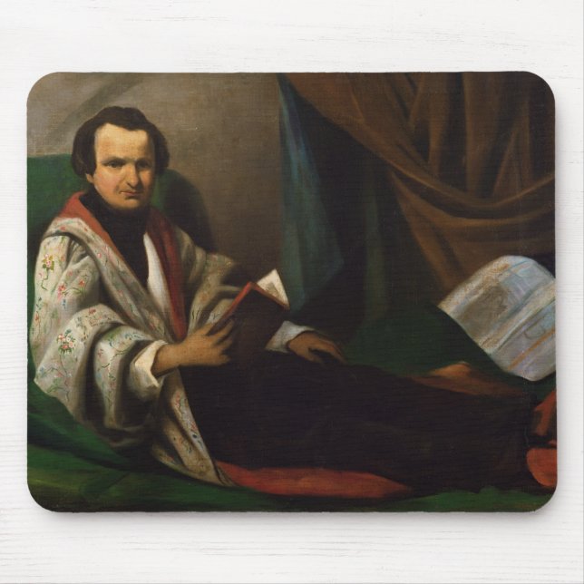 Victor Hugo auf seinem Diwan, c.1830-40 Mousepad (Vorne)