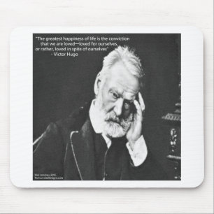 Victor Hugo & Happiness Zitat Geschenke T-Shirts e Mousepad