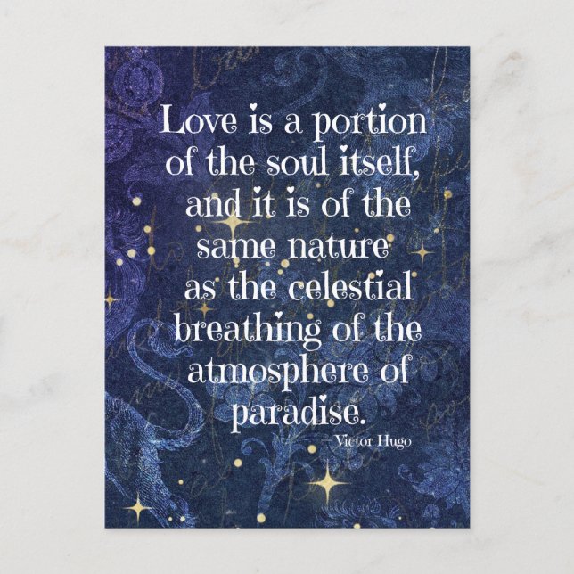 Victor Hugo Poem Postkarte (Vorderseite)