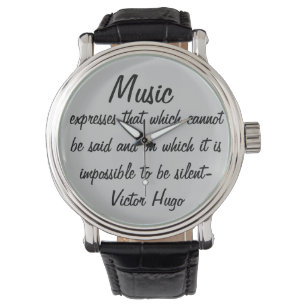 Victor Hugo Quote Music Expresses Armbanduhr