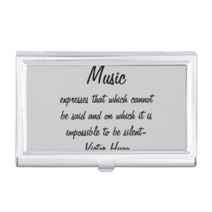 Victor Hugo Quote Music Expresses Visitenkarten Dose
