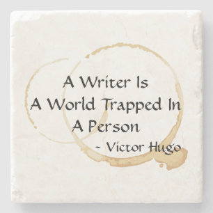 Victor Hugo Quote World gefangen in einem Person W Steinuntersetzer