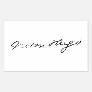 Victor Hugo Unterschrift Autogramm Schriftsteller Rechteckiger Aufkleber