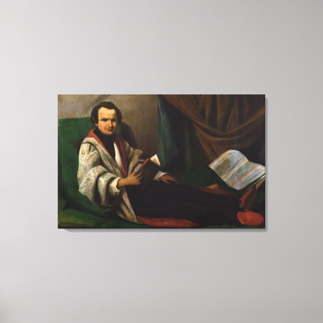 Victor Hugo zu seinem Diwan, c.1830-40 Leinwanddruck (Vorderseite)