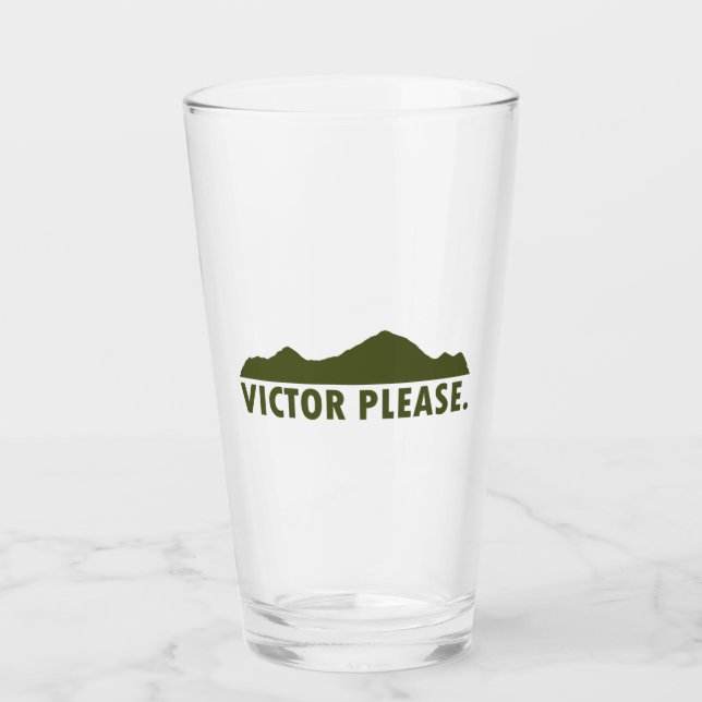 Victor Idaho Bitte Glas (Vorderseite)