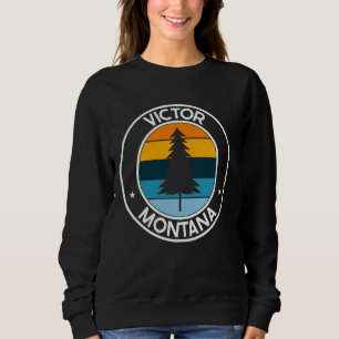 Victor Montana MT USA City Pride Retro Sunset Sweatshirt