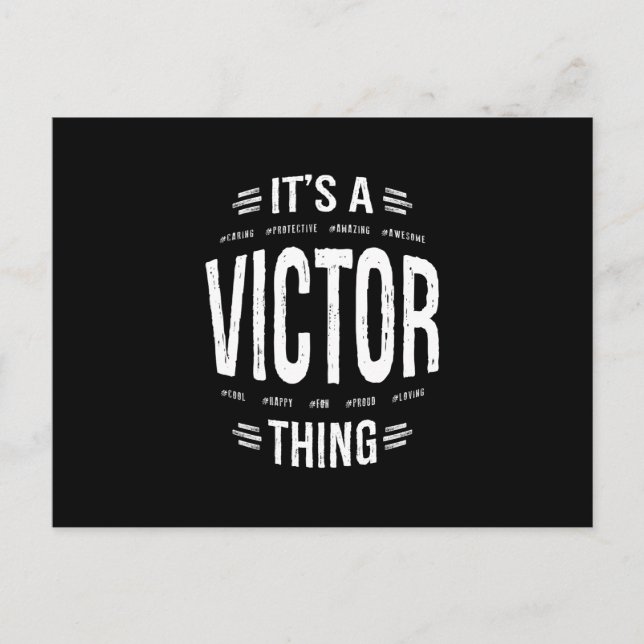 Victor Personalisiert Name Birthday Gift Postkarte (Vorderseite)