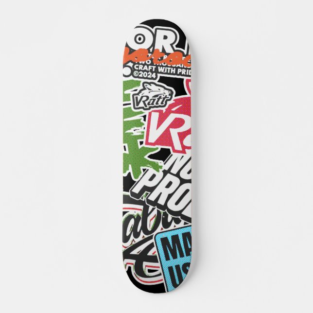 VICTOR RATT STICKER SKATEBOARD (Vorne)