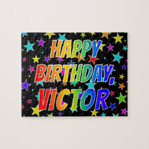 "VICTOR" Vorname, Spaß "GLÜCKLICHER GEBURTSTAG" Puzzle