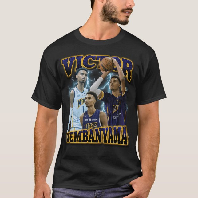 Victor Wembanyama Bootleg90er Tshirt (Vorderseite)