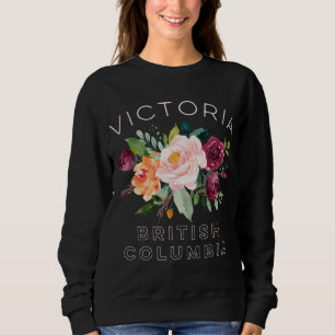 Victoria BC Canada Floral Women Garden Lovers Flow Sweatshirt