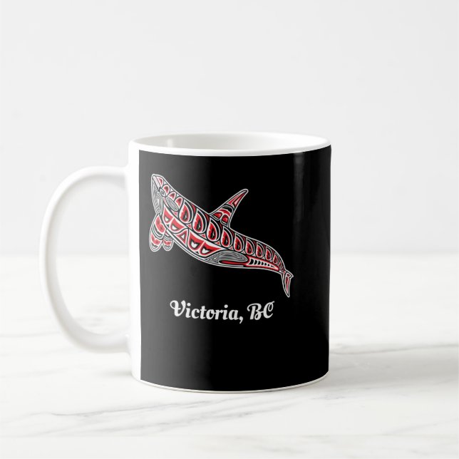 Victoria, BC Canada Native Upward Orca Killer Whal Kaffeetasse (Links)