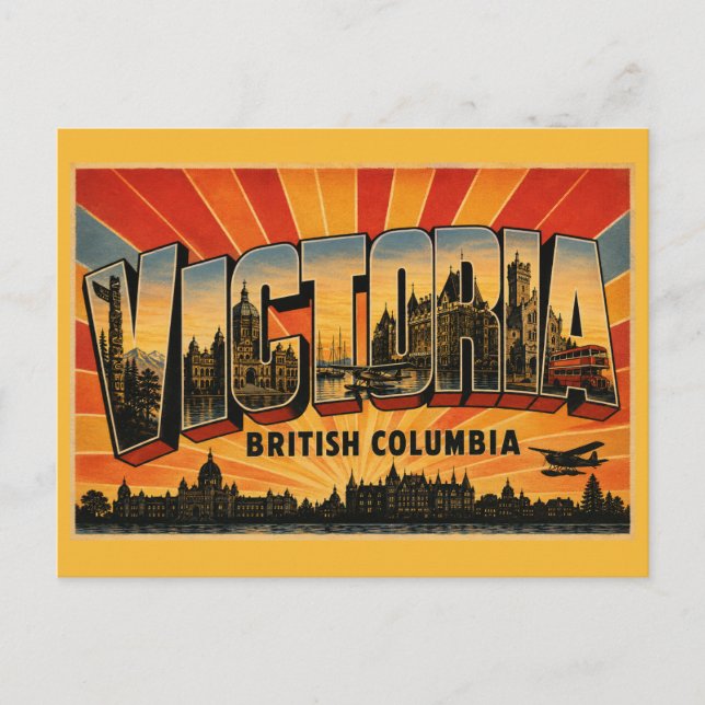 Victoria BC Hauptstadt Postkarte (Vorderseite)