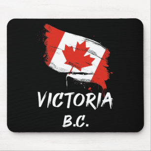 Victoria Bc Kanada Splatter Flag Reise Urlaub Mousepad