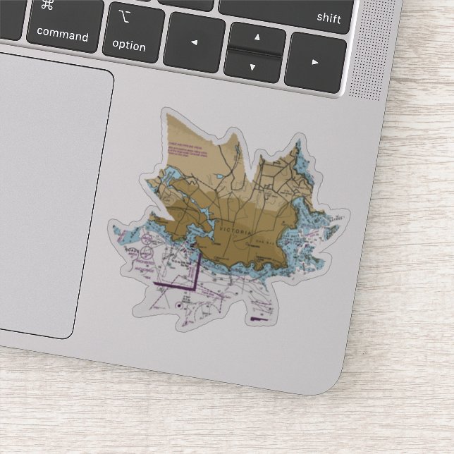 Victoria BC Nautical Chart Aufkleber (Detail)